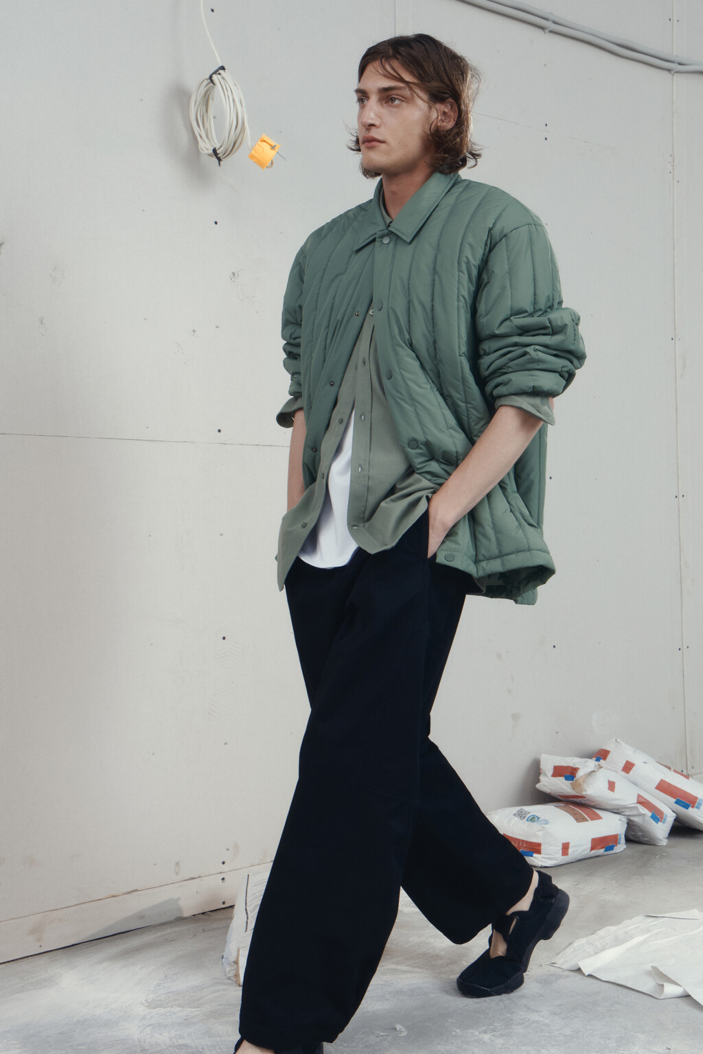 Куртка-рубашка стеганая утепленная - цвет мятный - 8