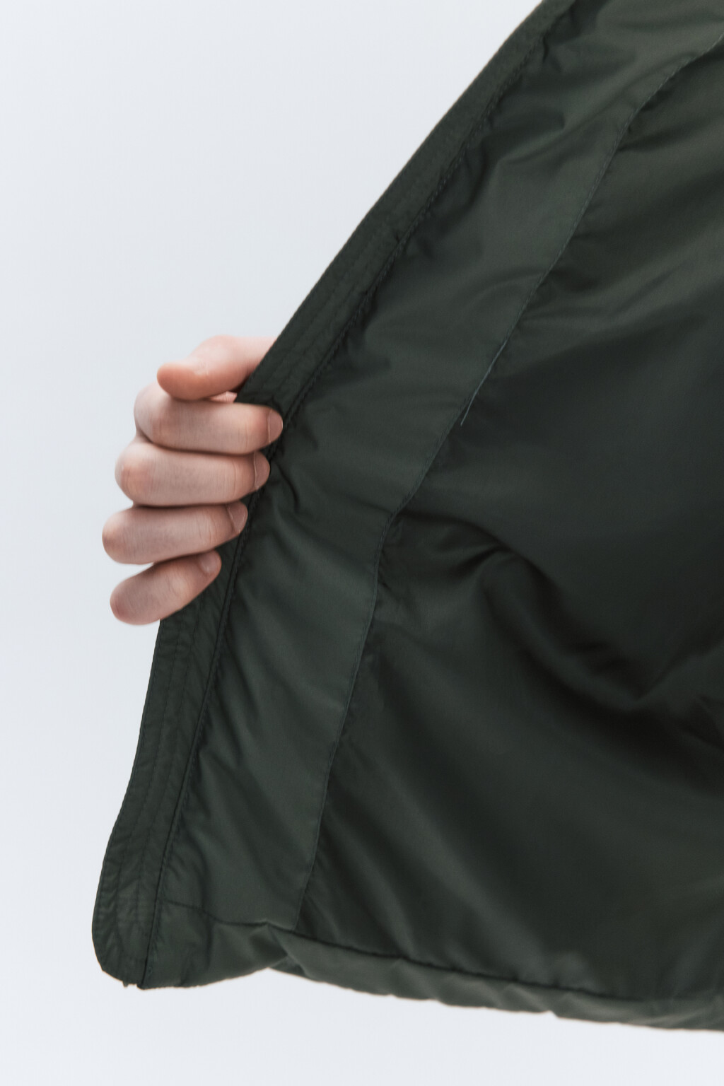 Жилет стеганый с воротником-стойкой - цвет зеленый - 9