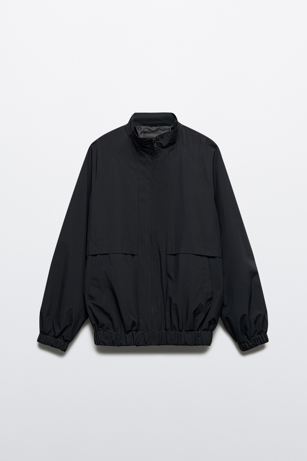 Куртка-олимпийка на молнии с воротником-стойкой - цвет черный - 11