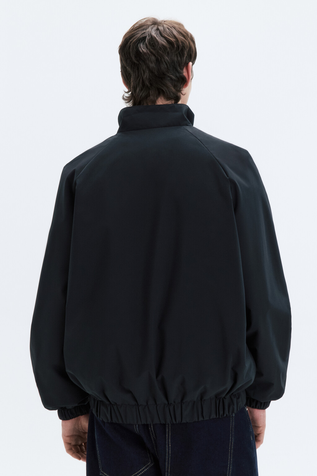 Куртка-олимпийка на молнии с воротником-стойкой - цвет черный - 5