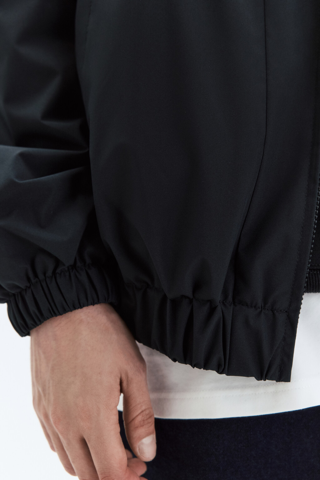 Куртка-олимпийка на молнии с воротником-стойкой - цвет черный - 8