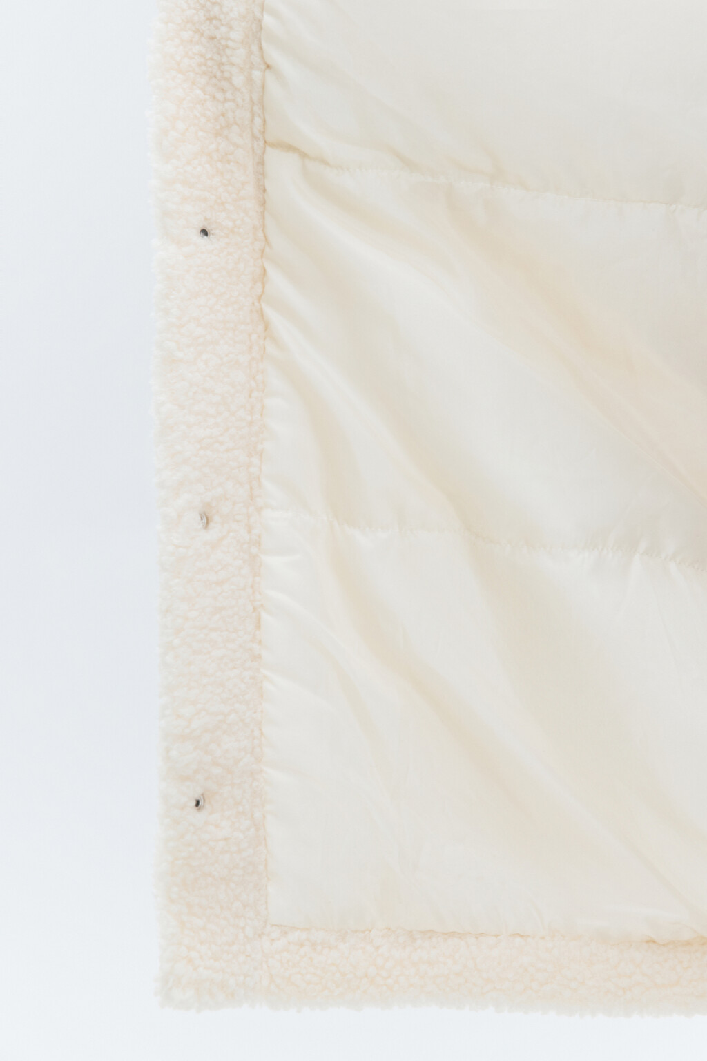 Куртка-чебурашка oversize флисовая с карманом - цвет ванильный - 8