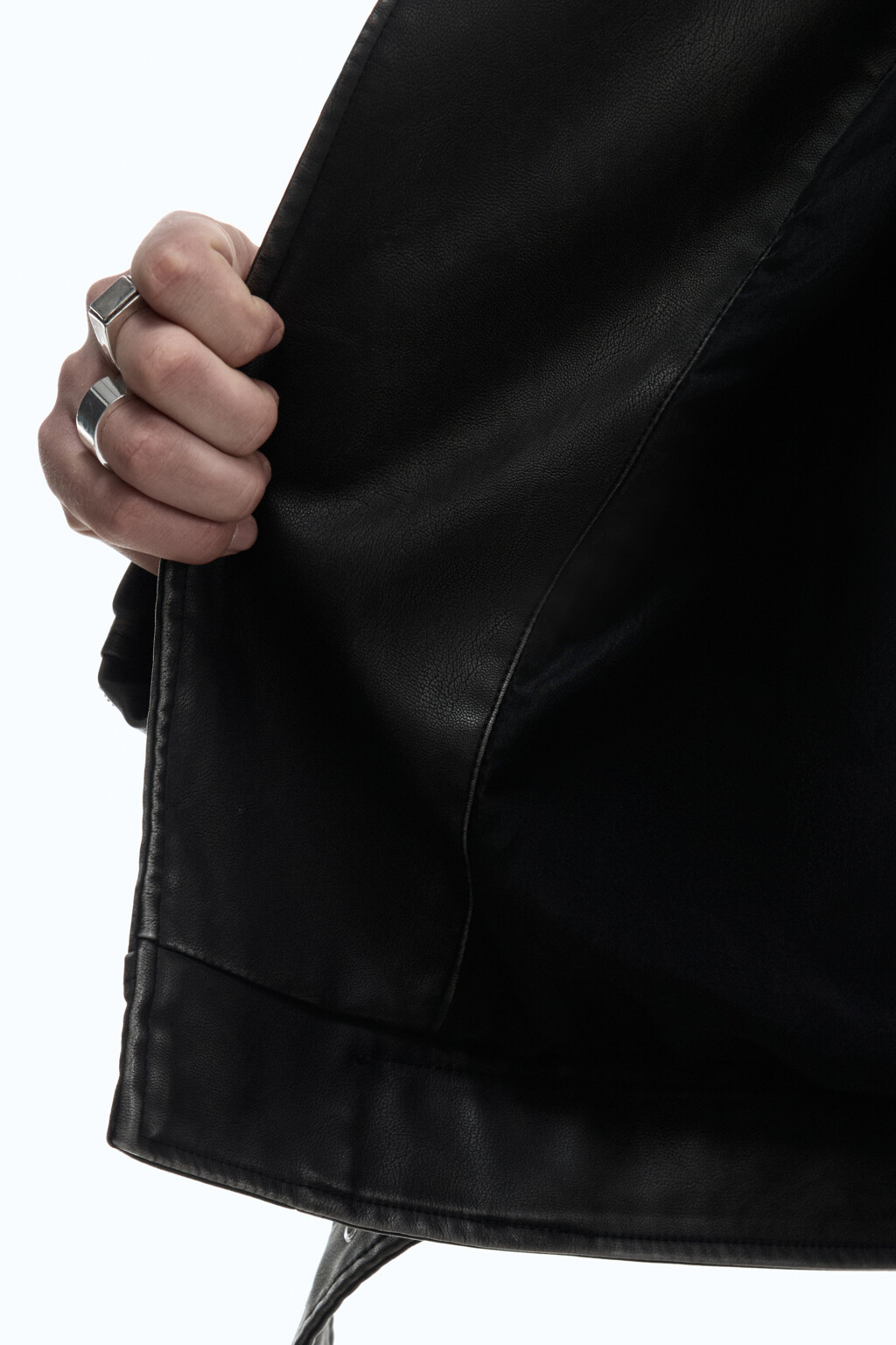 Куртка-косуха укороченная с вареным эффектом - цвет черный - 7