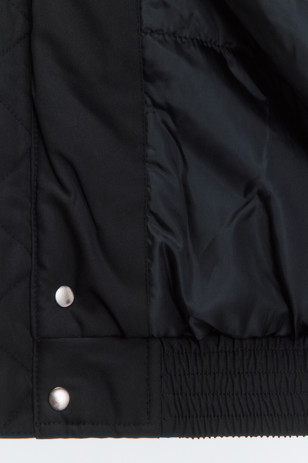 Куртка-бомбер утепленная с отложным воротником - цвет черный - 9