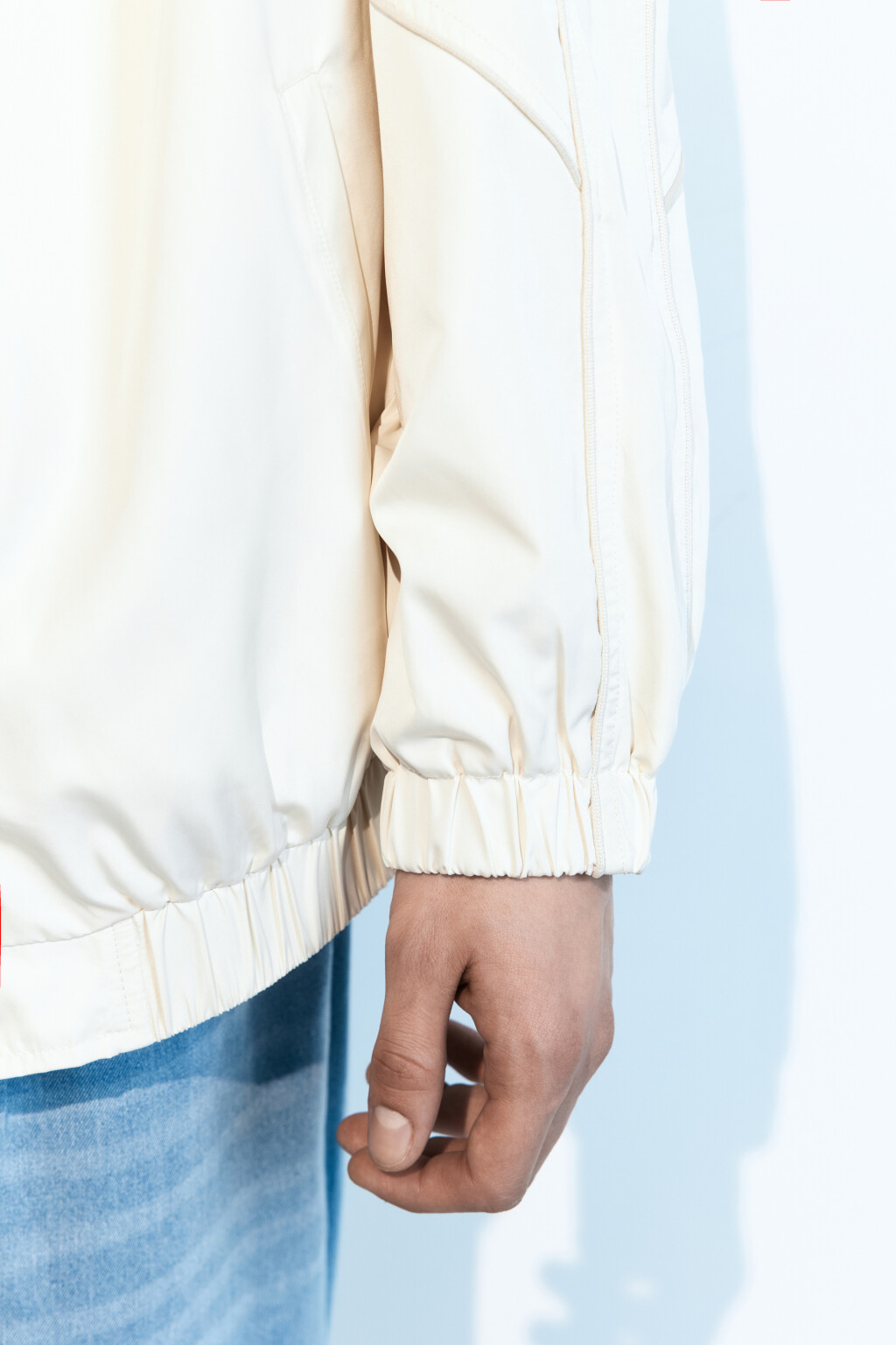 Куртка-ветровка ультралегкая с воротником-стойкой - цвет ванильный - 9