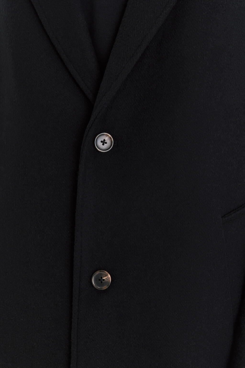 Пальто драповое однобортное ниже колена - цвет черный - 8