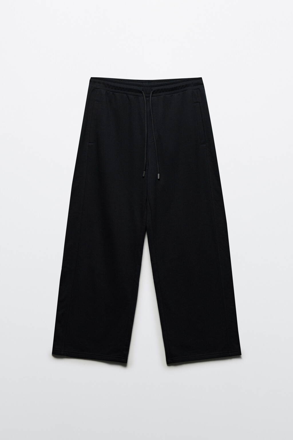 Брюки широкие трикотажные с вареным эффектом - цвет черный - 8