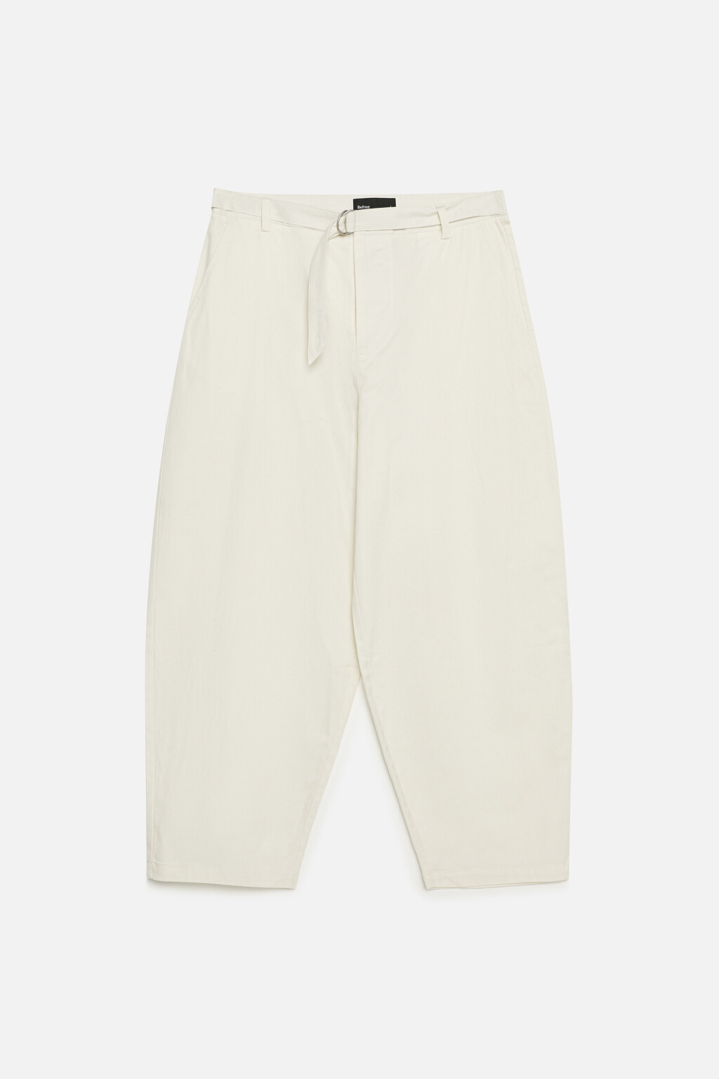 Брюки-бананы костюмные с ремнем - цвет бежевый - 8