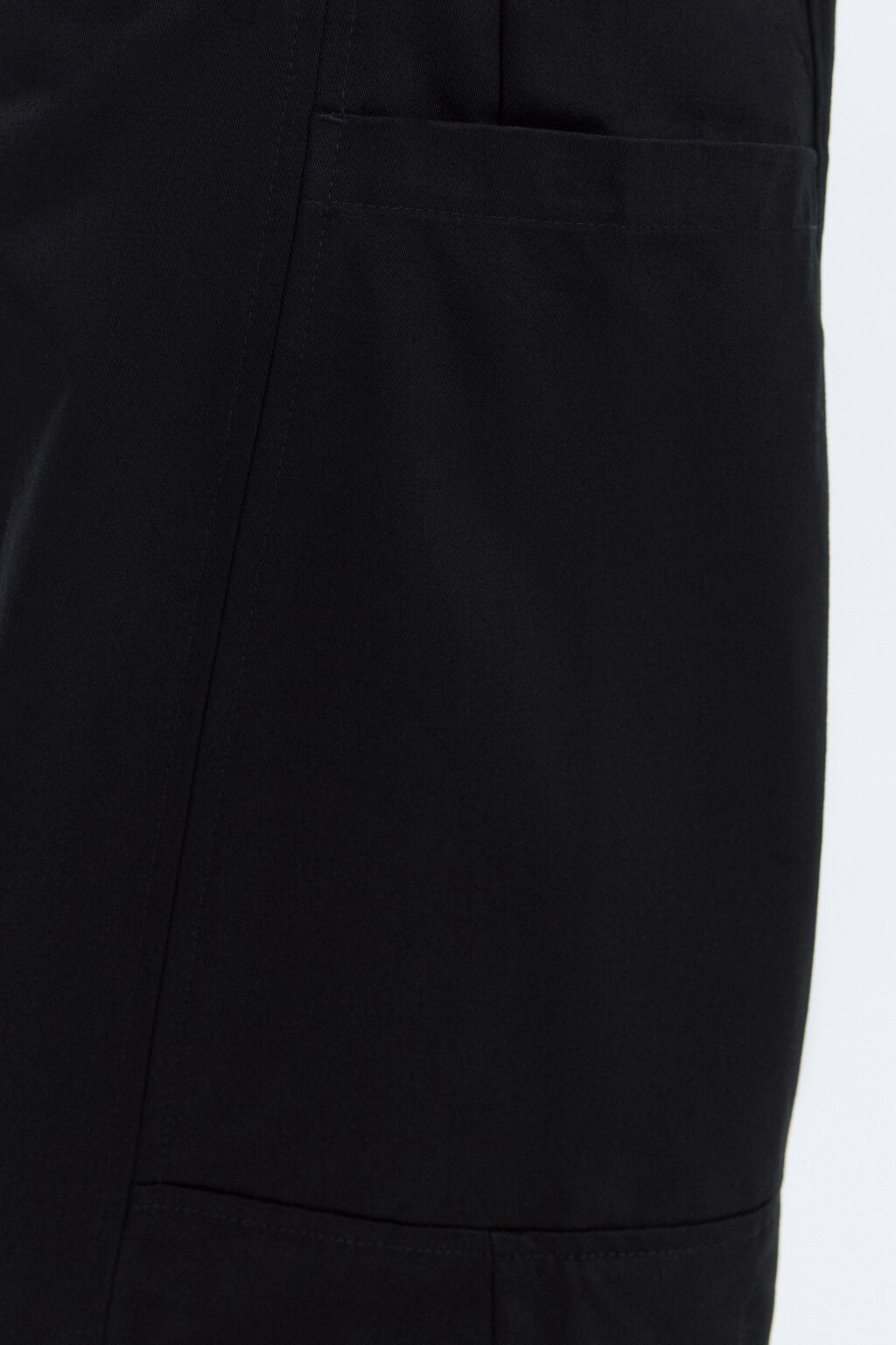 Брюки широкие хлопковые с поясом на завязках - цвет черный - 6