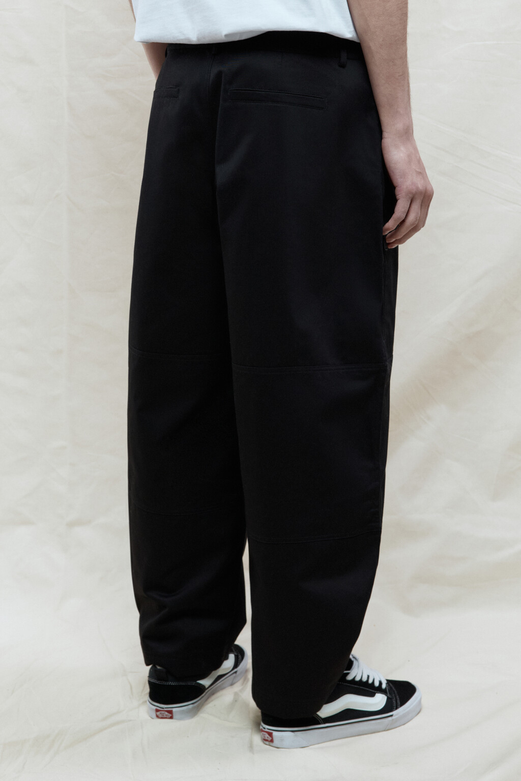Брюки barrel fit широкие из хлопка - цвет черный - 5