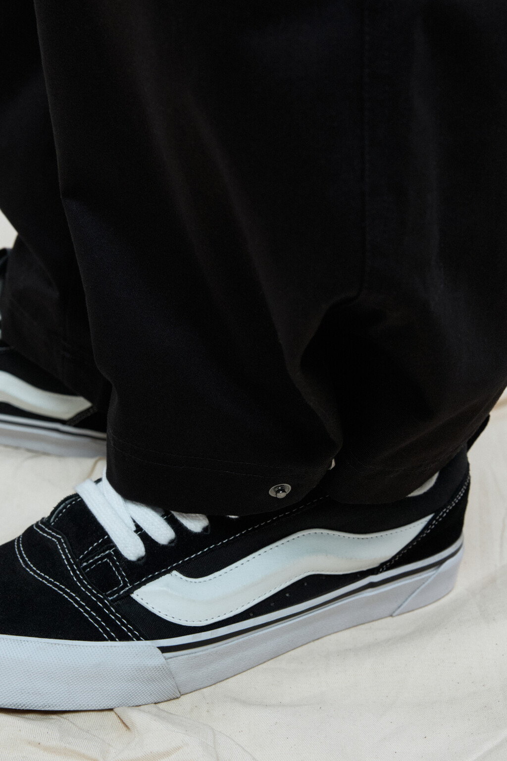 Брюки barrel fit широкие из хлопка - цвет черный - 7