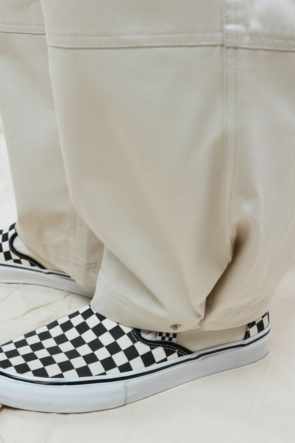 Брюки barrel fit широкие из хлопка - цвет бежевый - 7