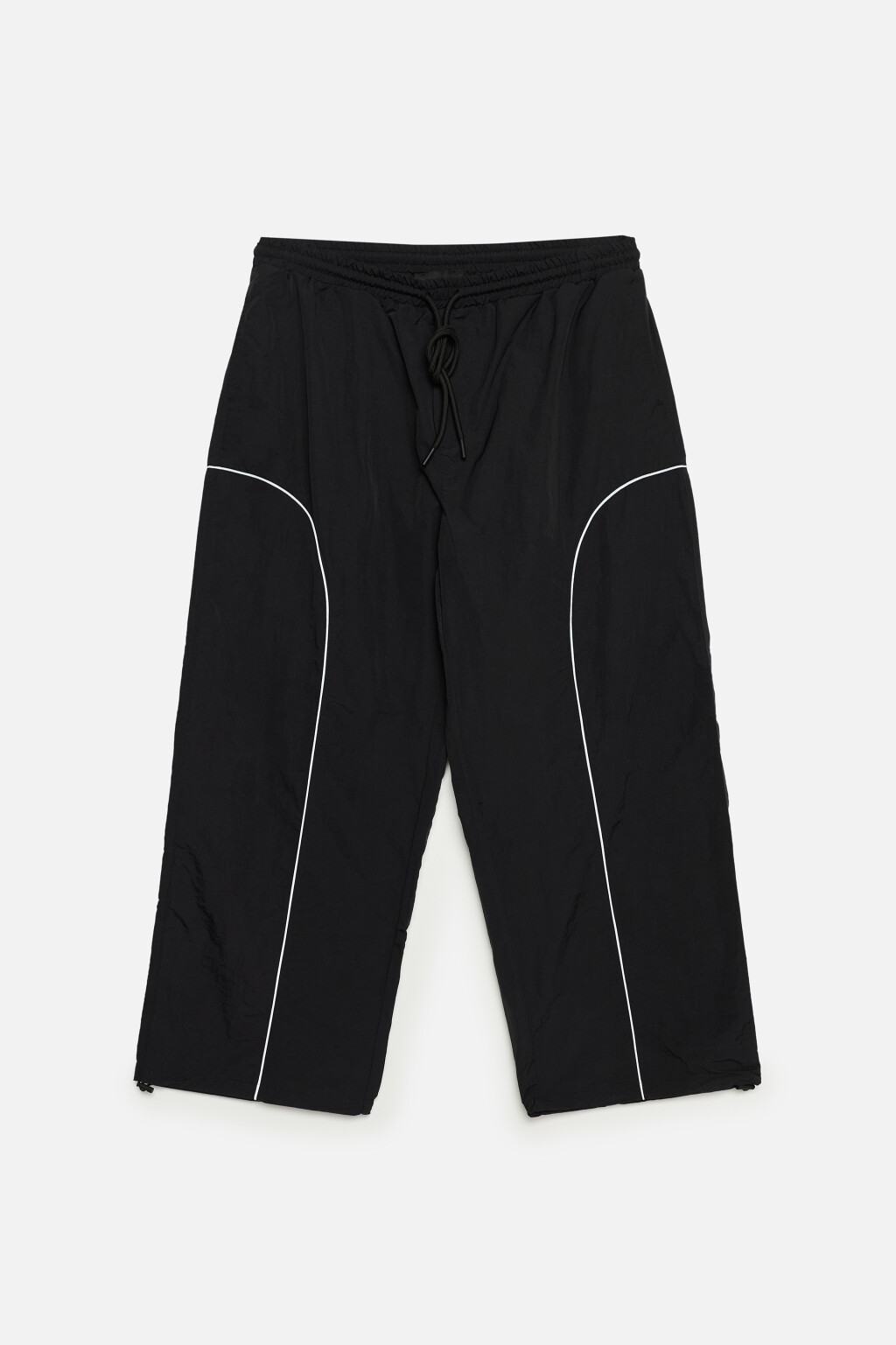 Брюки широкие спортивные с лампасами - цвет черный - 9