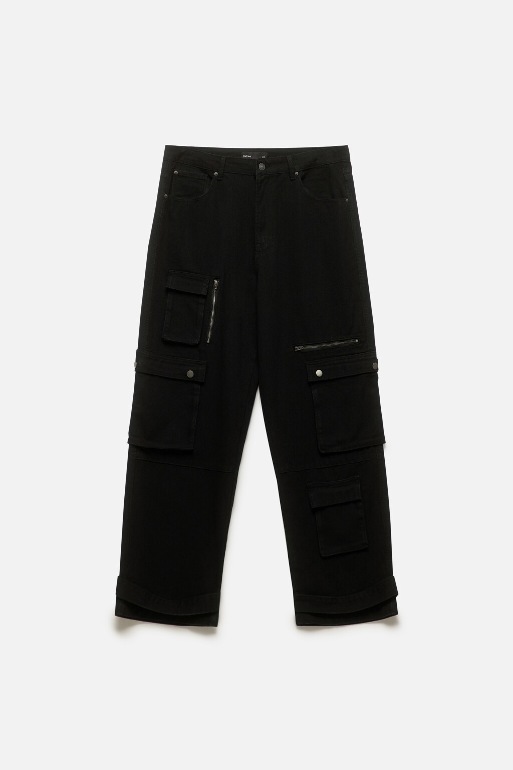 Джинсы широкие с множеством карманов - цвет черный - 9