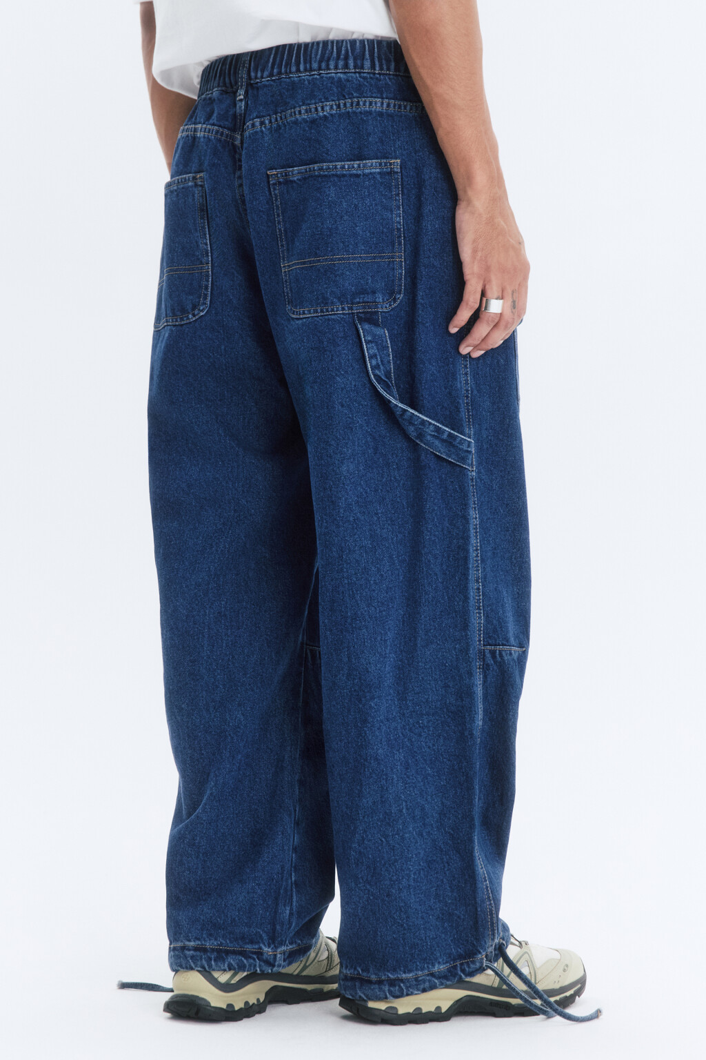 Джинсы-джоггеры свободные со средней посадкой - цвет синий - 5