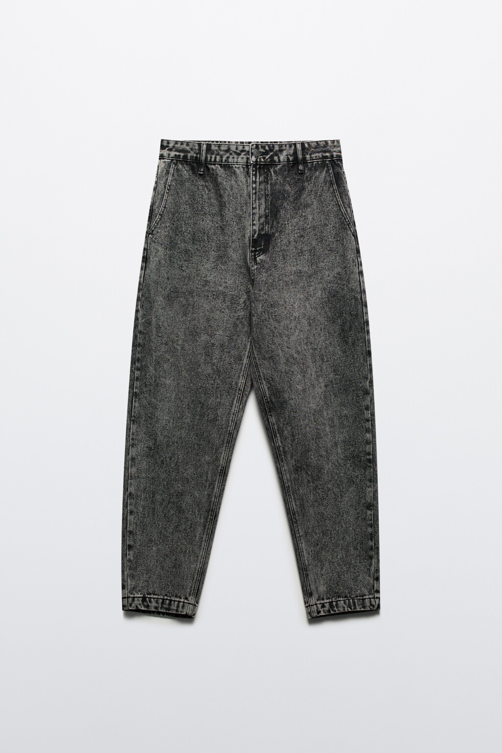 Джинсы balloon fit с эффектом грязной стирки - цвет серый - 8