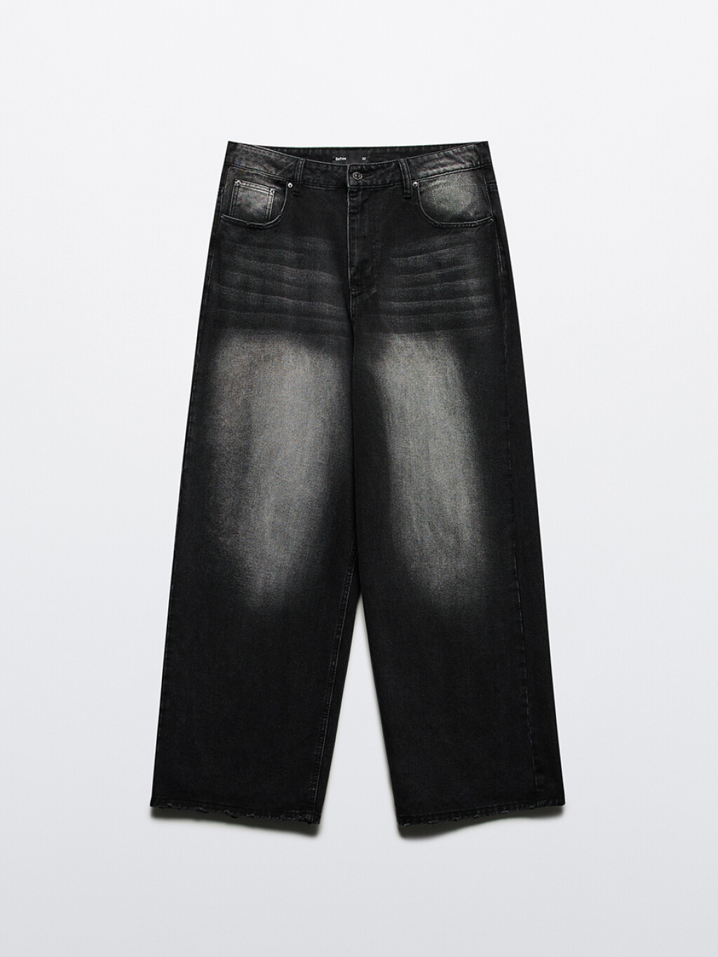 Джинсы экстраширокие с состаренным эффектом - цвет серый - 9