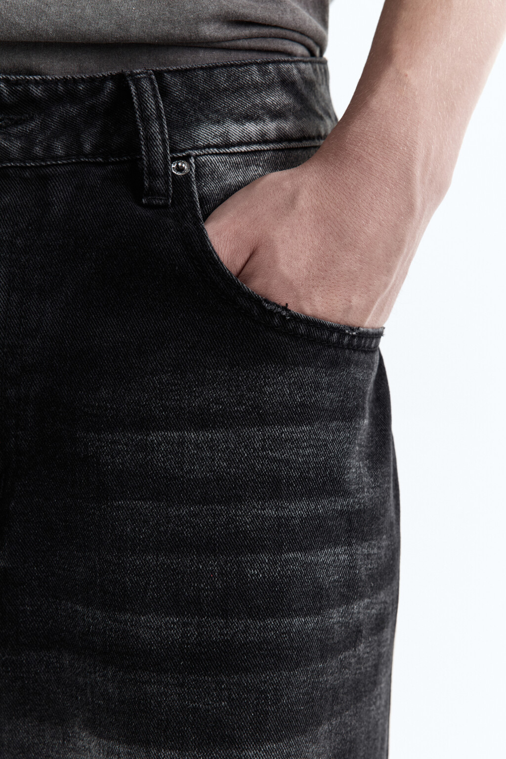 Джинсы экстраширокие с состаренным эффектом - цвет серый - 6