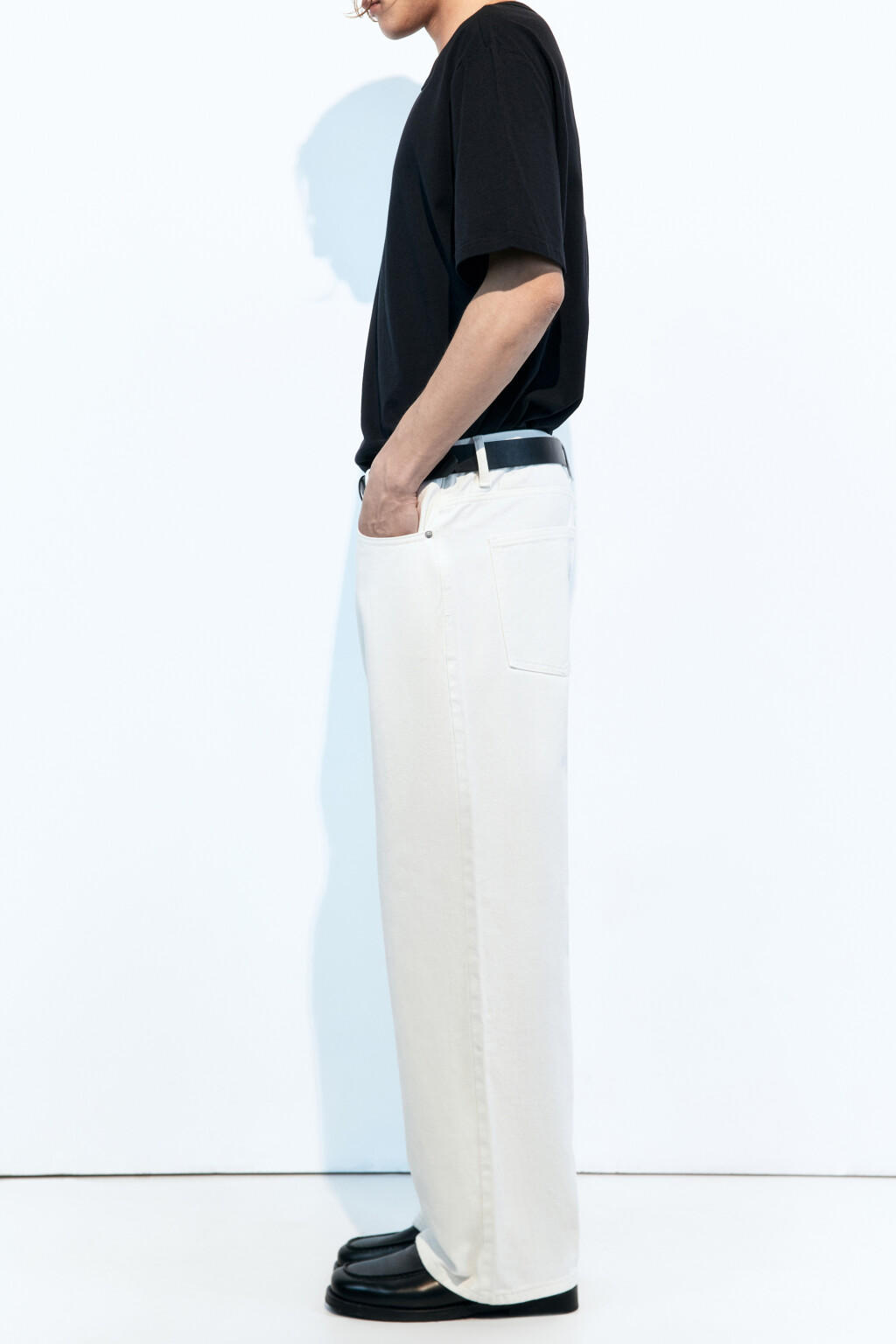 Джинсы прямые классические - цвет белый - 1