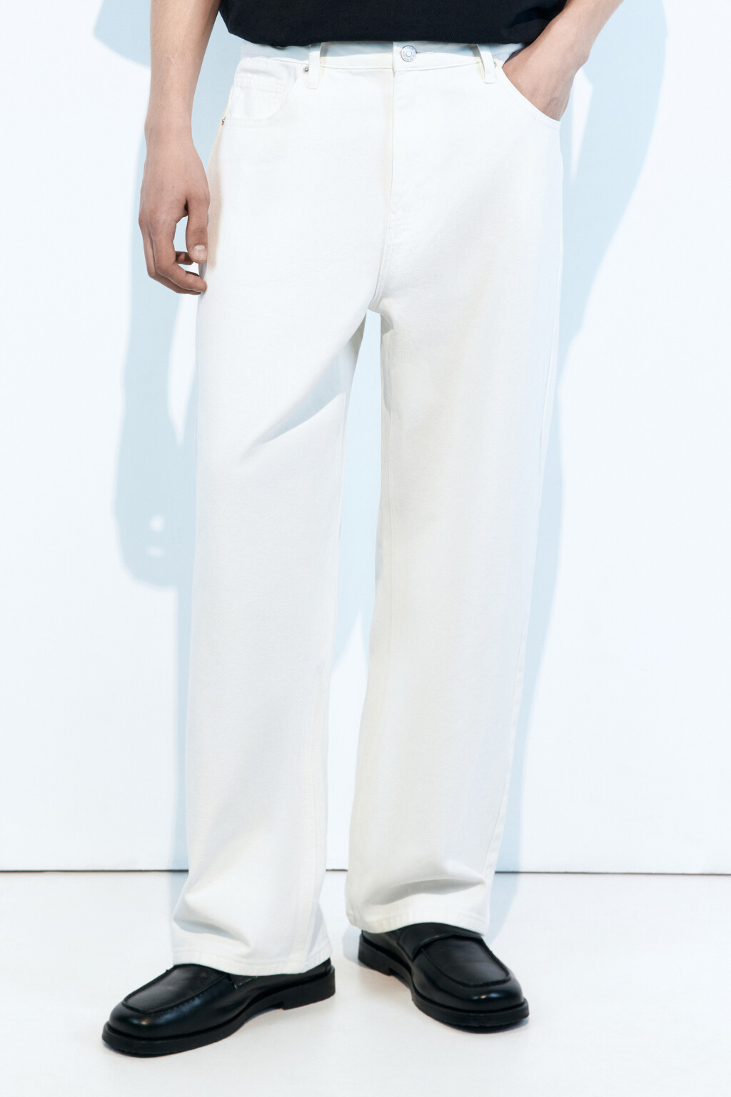 Джинсы прямые классические - цвет белый - 2