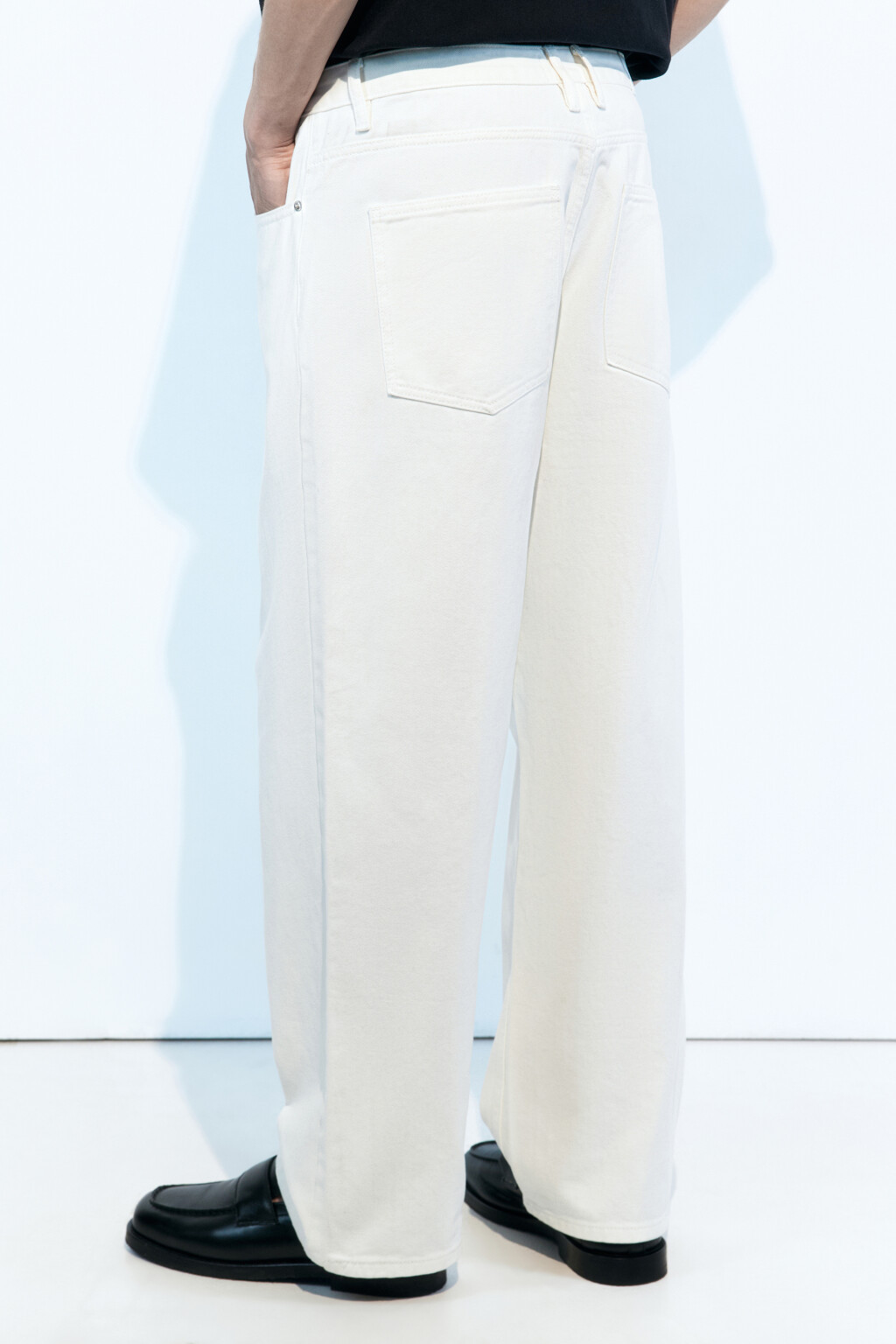 Джинсы прямые классические - цвет белый - 4