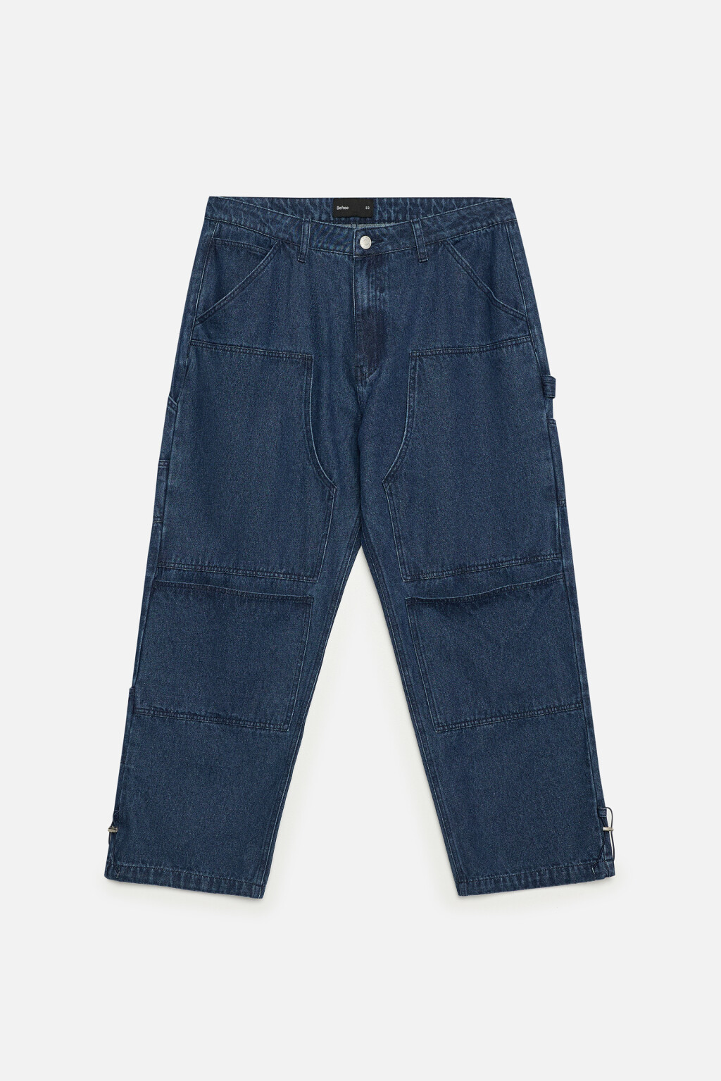 Джинсы baggy fit с накладными карманами - цвет синий - 10