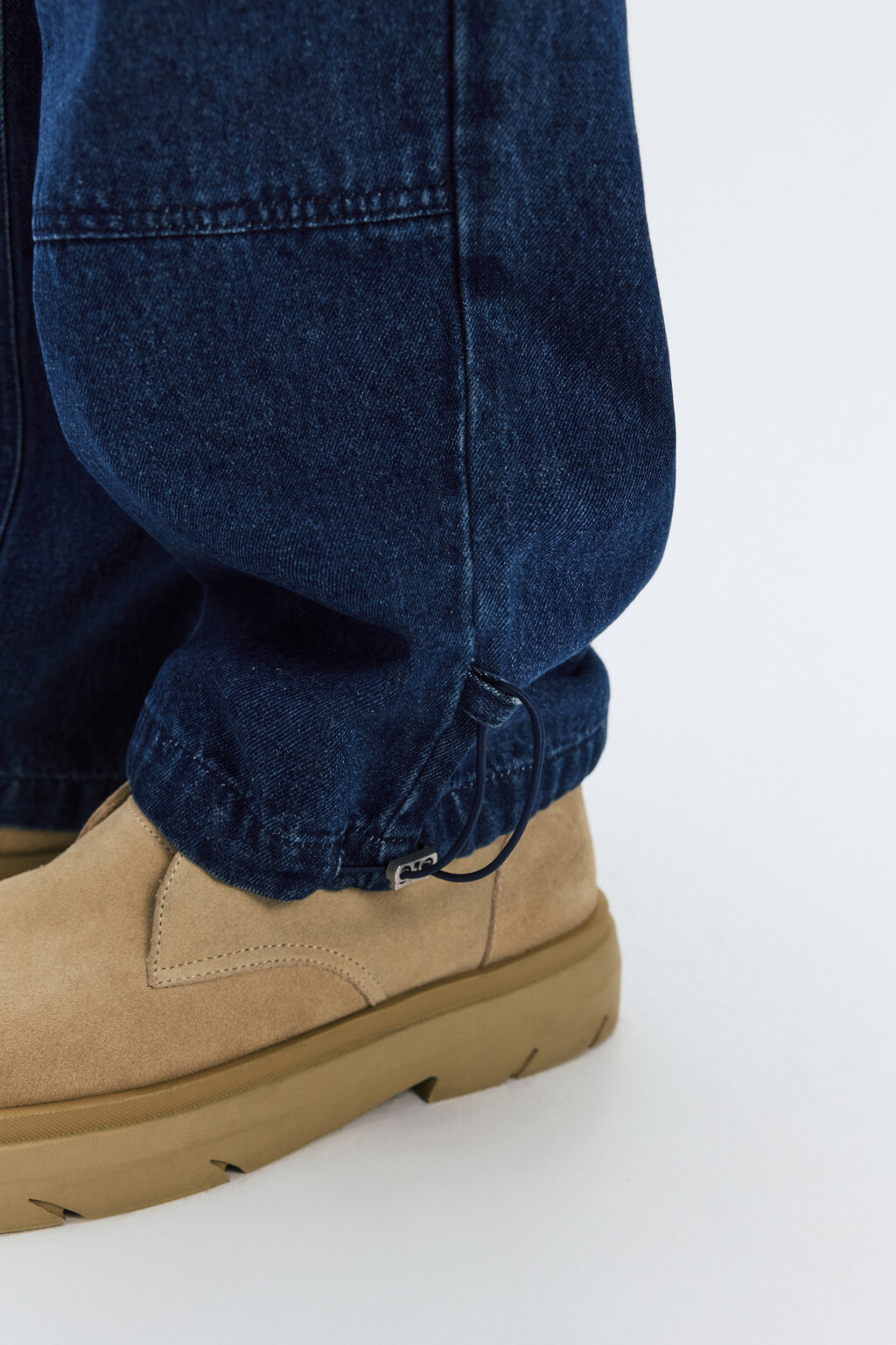 Джинсы baggy fit с накладными карманами - цвет синий - 8