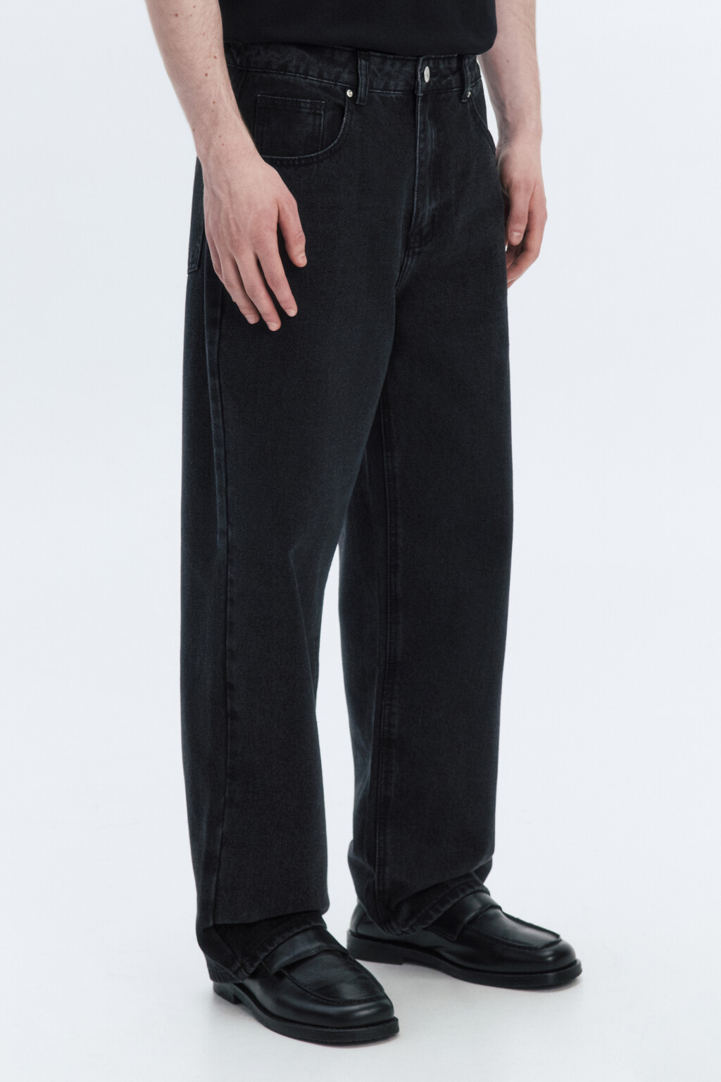Джинсы прямые классические - цвет серый - 3