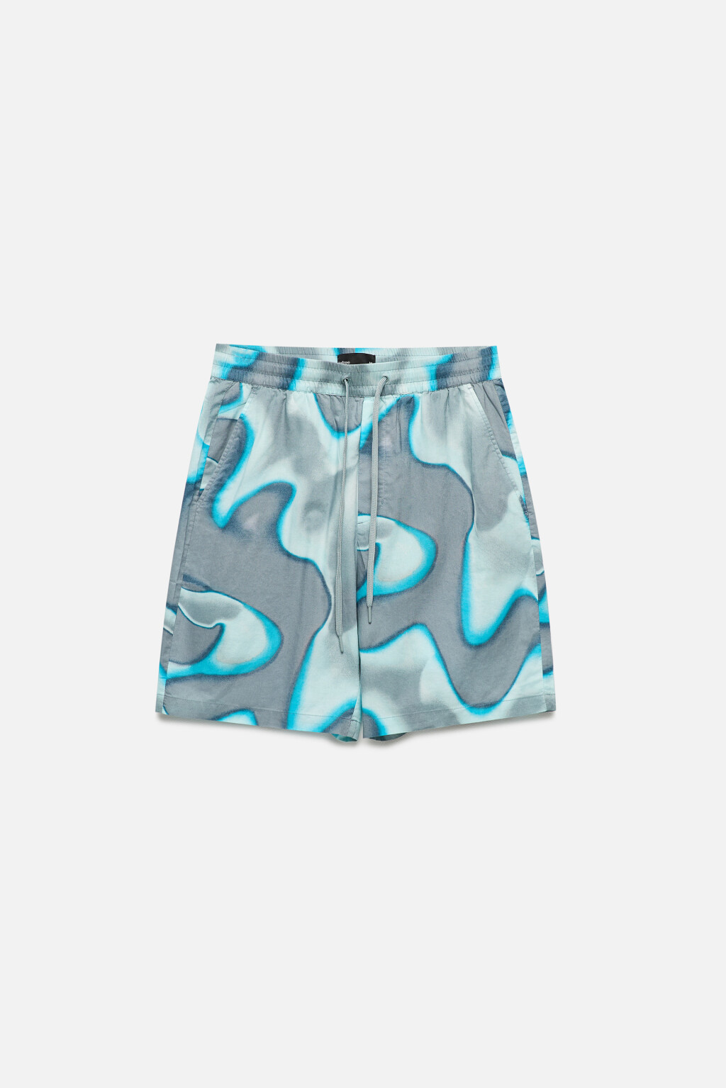 Шорты хлопковые с принтом-абстракцией - цвет мультиколор - 8