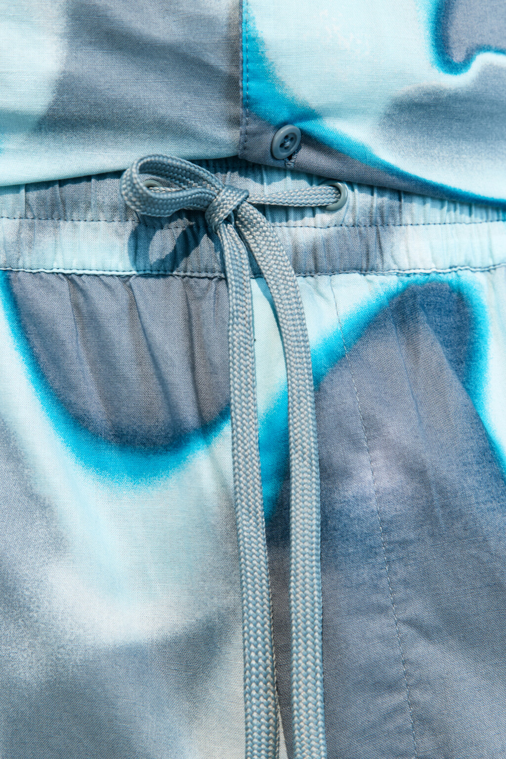 Шорты хлопковые с принтом-абстракцией - цвет мультиколор - 7