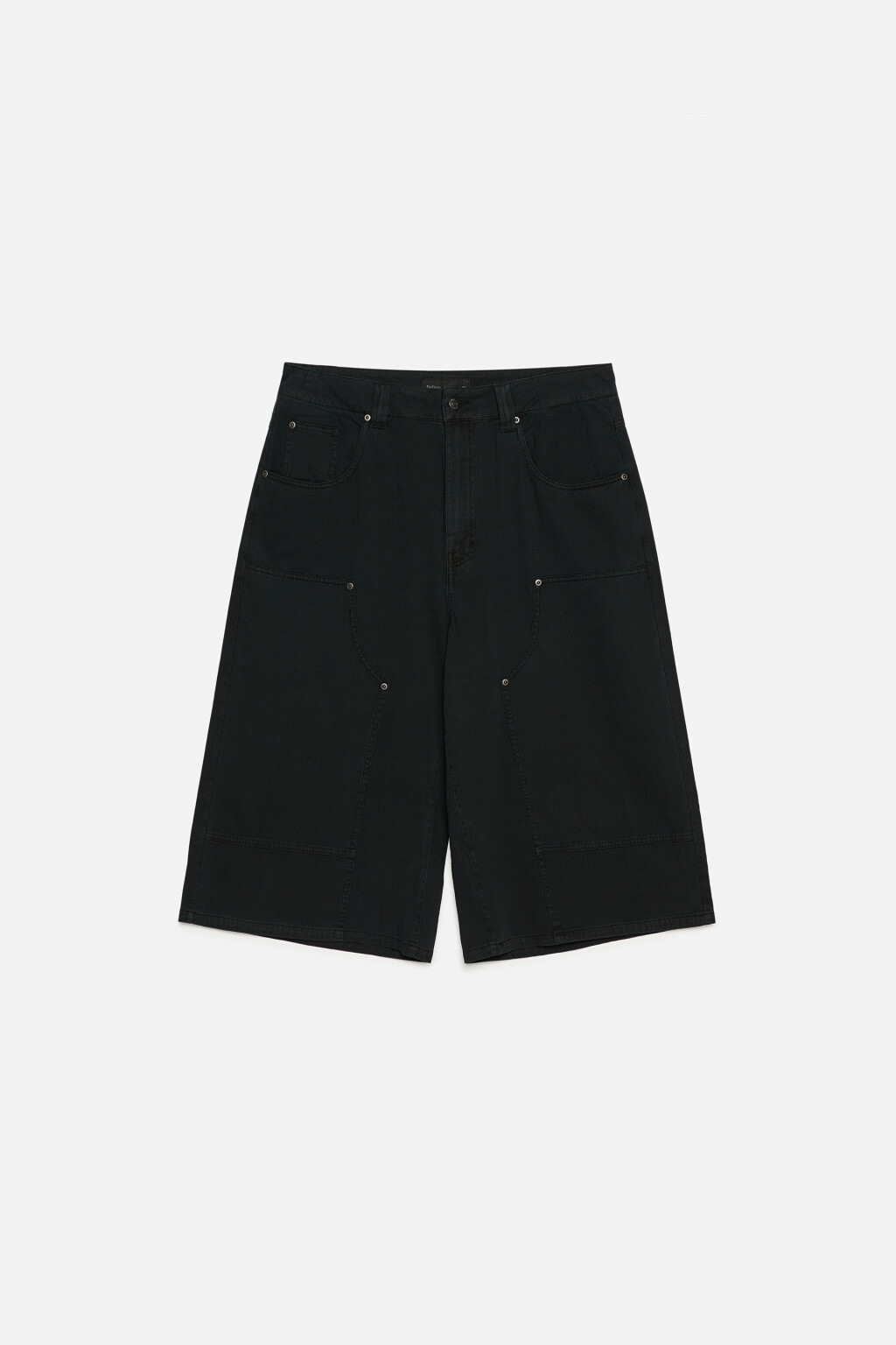 Шорты-бермуды хлопковые с накладными карманами - цвет черный - 8
