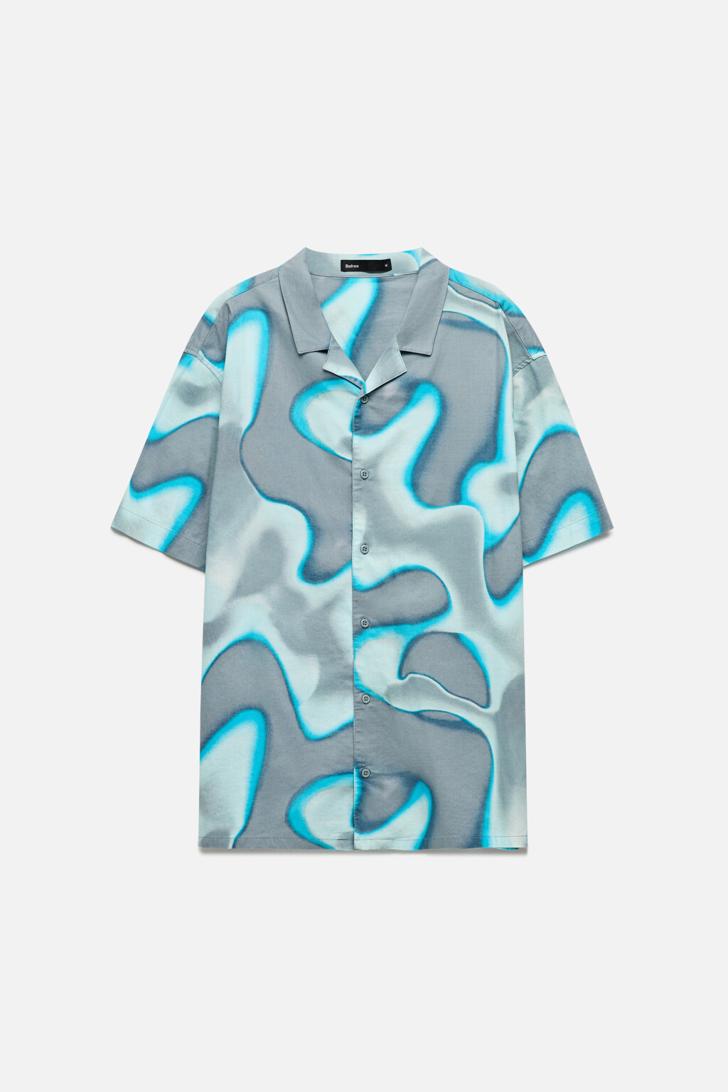 Рубашка хлопковая с принтом-абстракцией - цвет мультиколор - 9