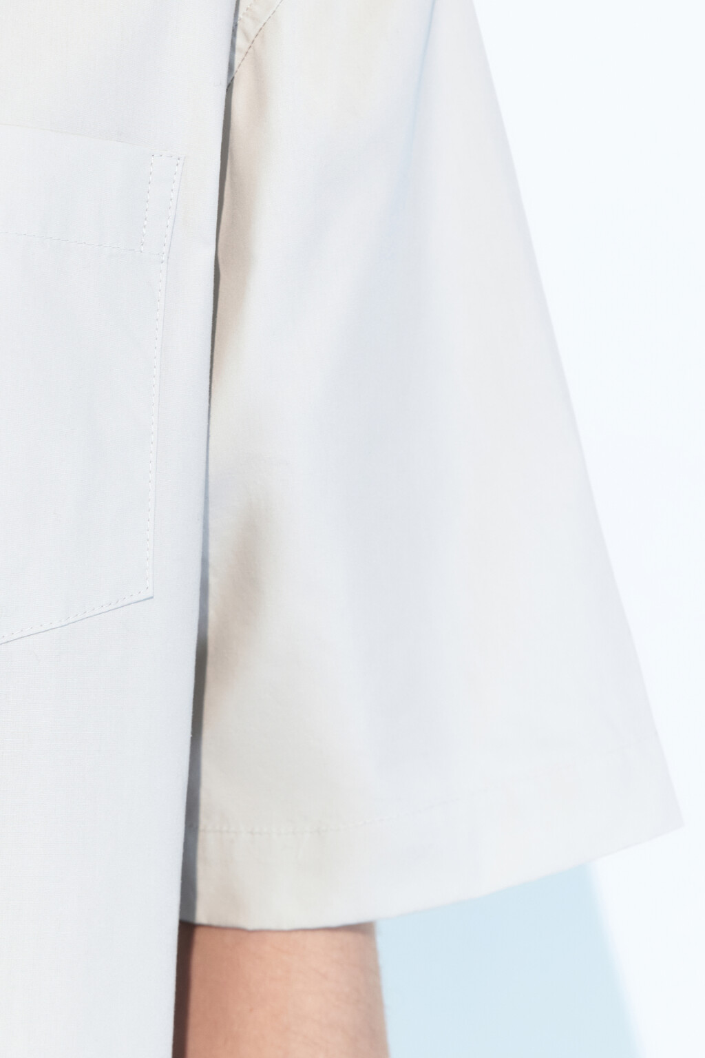 Рубашка хлопковая прямая с коротким рукавом - цвет серый - 7