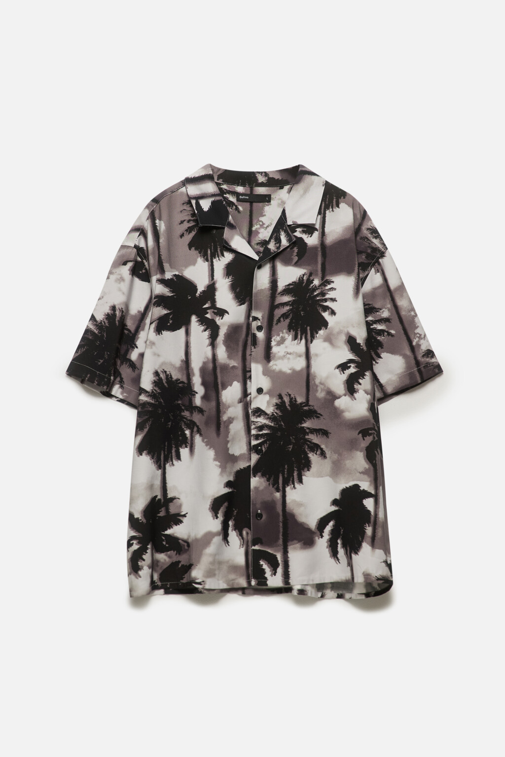 Рубашка вискозная с гавайским принтом - цвет черный - 8