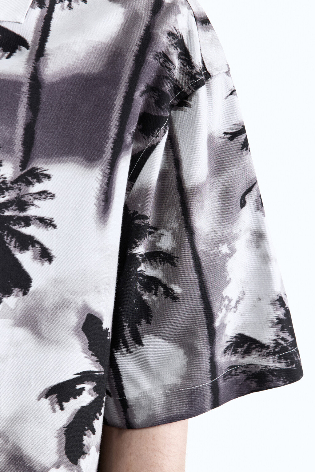 Рубашка вискозная с гавайским принтом - цвет черный - 7