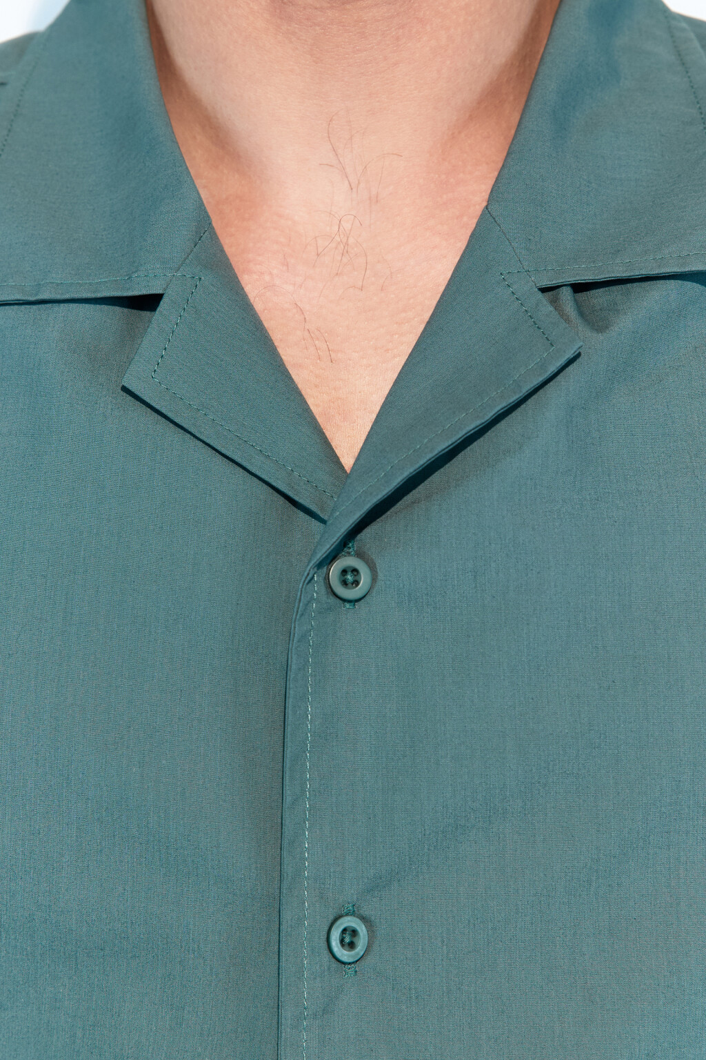 Рубашка прямая хлопковая с коротким рукавом - цвет зеленый - 6