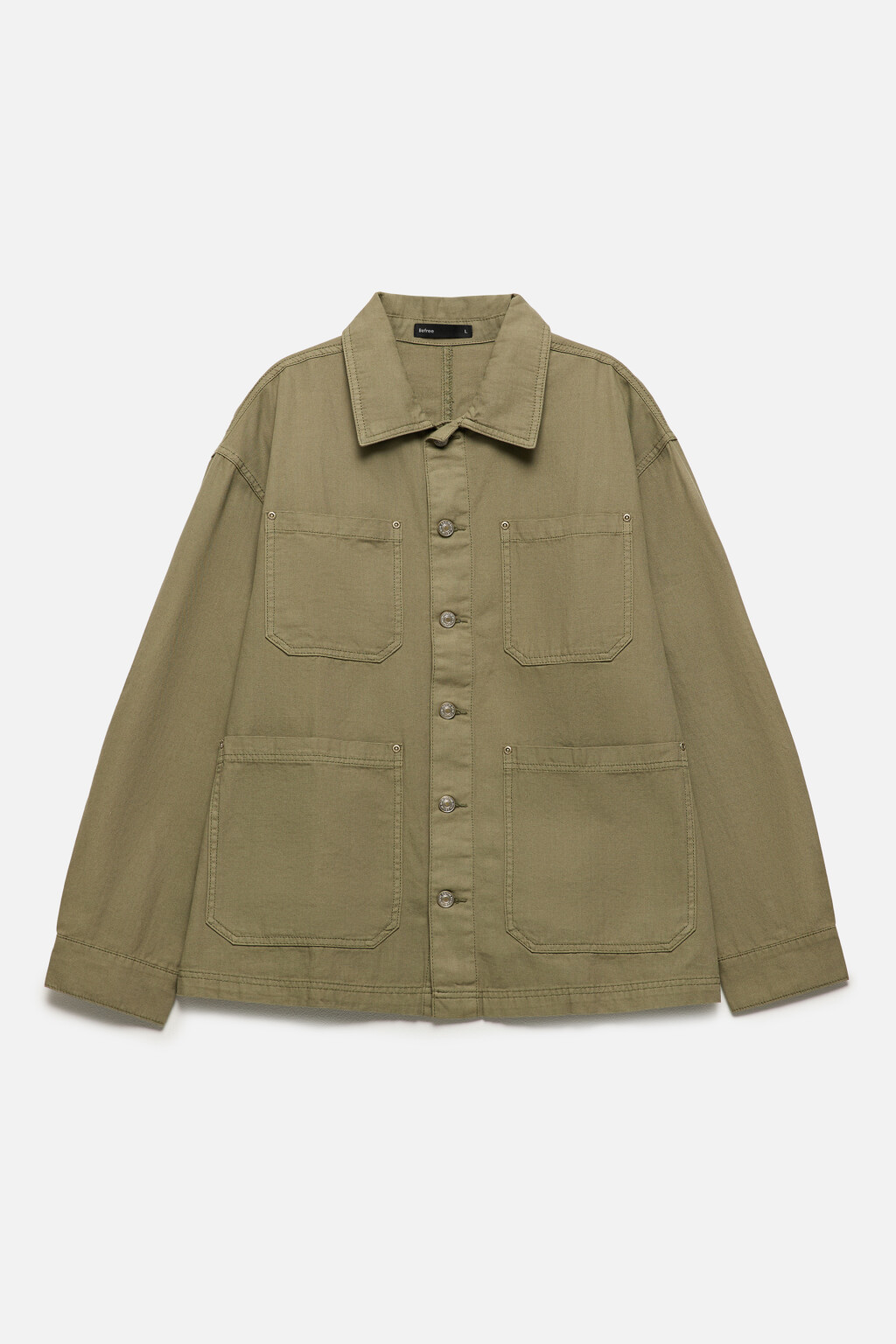 Блейзер из хлопка с накладными карманами - цвет зеленый - 9