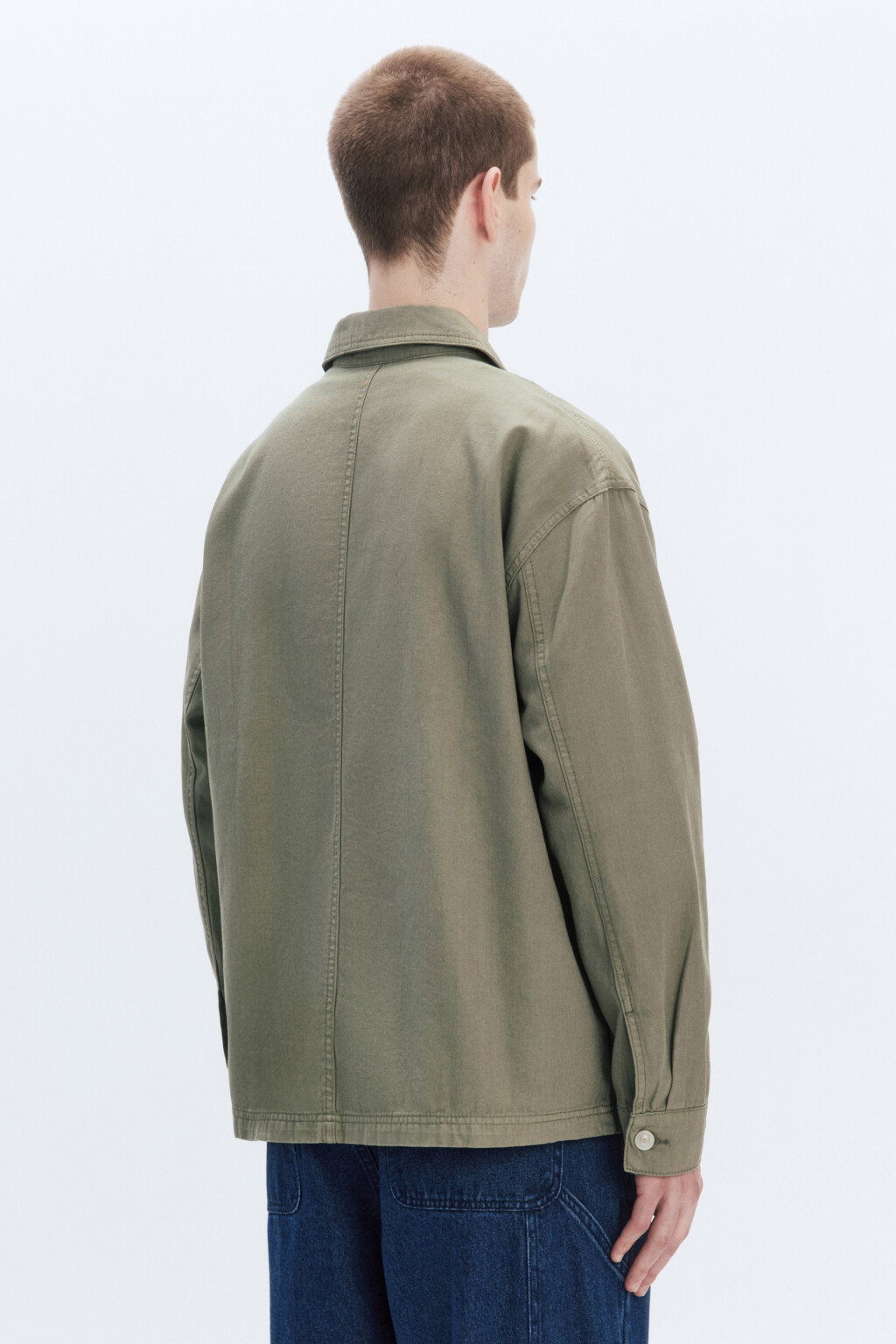 Блейзер из хлопка с накладными карманами - цвет зеленый - 4