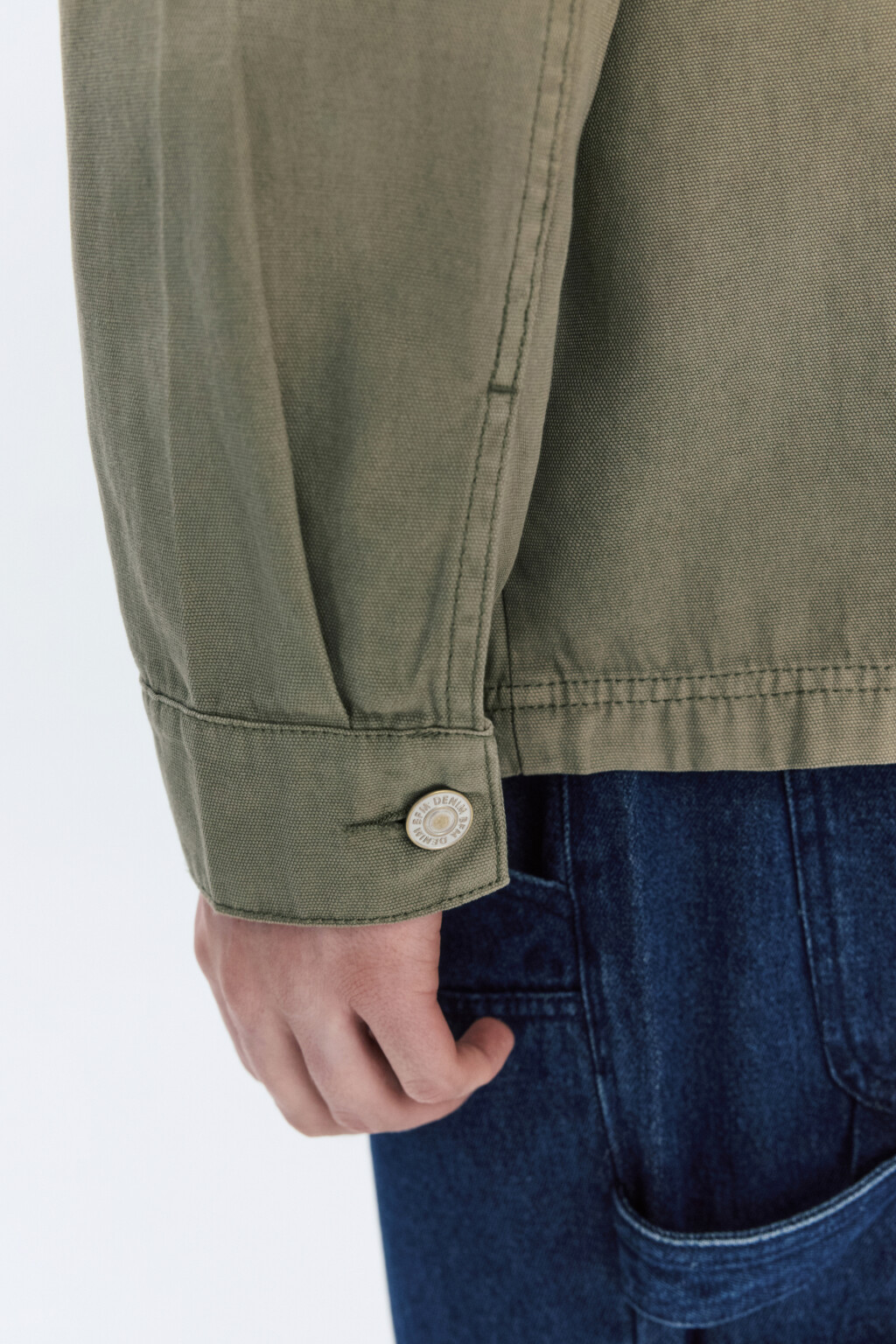 Блейзер из хлопка с накладными карманами - цвет зеленый - 7