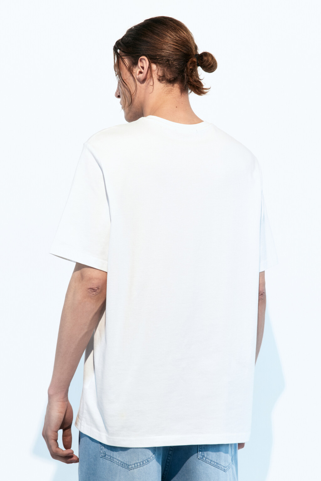 Футболка oversize хлопковая с принтом - цвет белый - 4