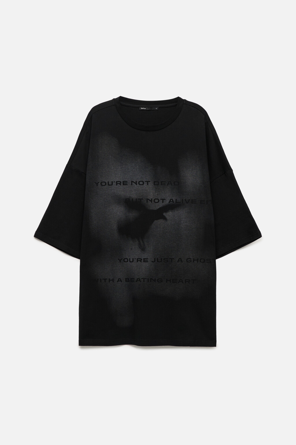 Футболка oversize с принтом в стиле гранж - цвет черный - 8