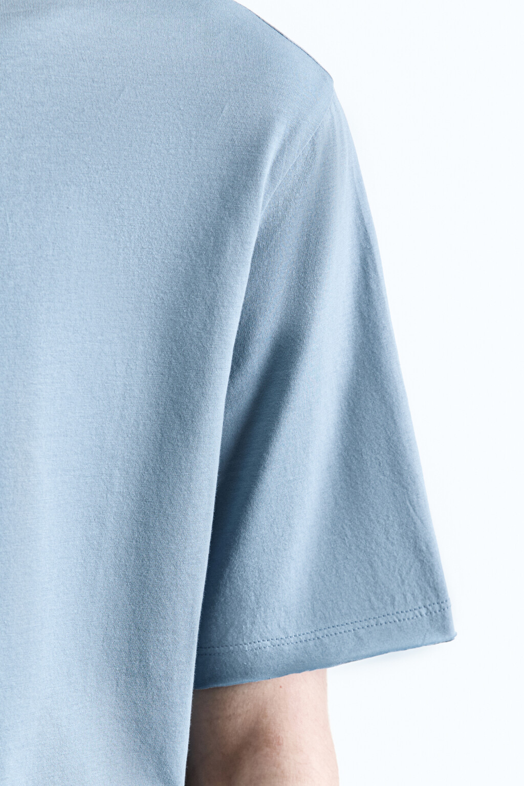 Футболка хлопковая с открытыми срезами - цвет мятный - 7