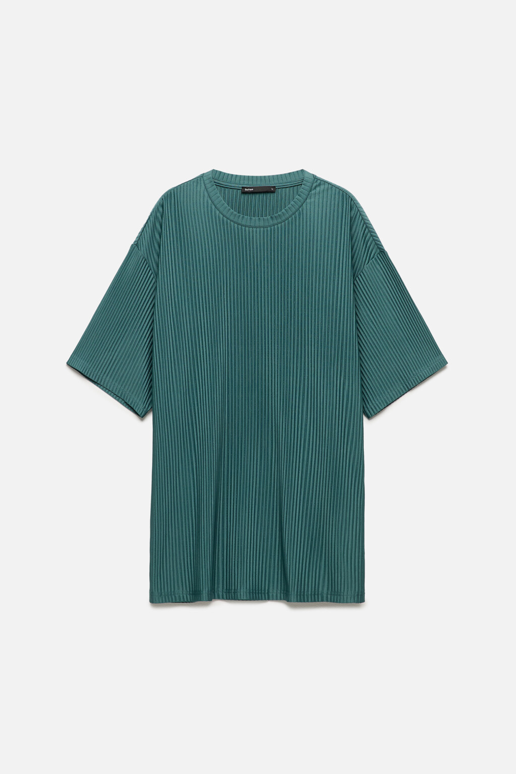 Футболка oversize спортивная из жатой ткани - цвет зеленый - 8