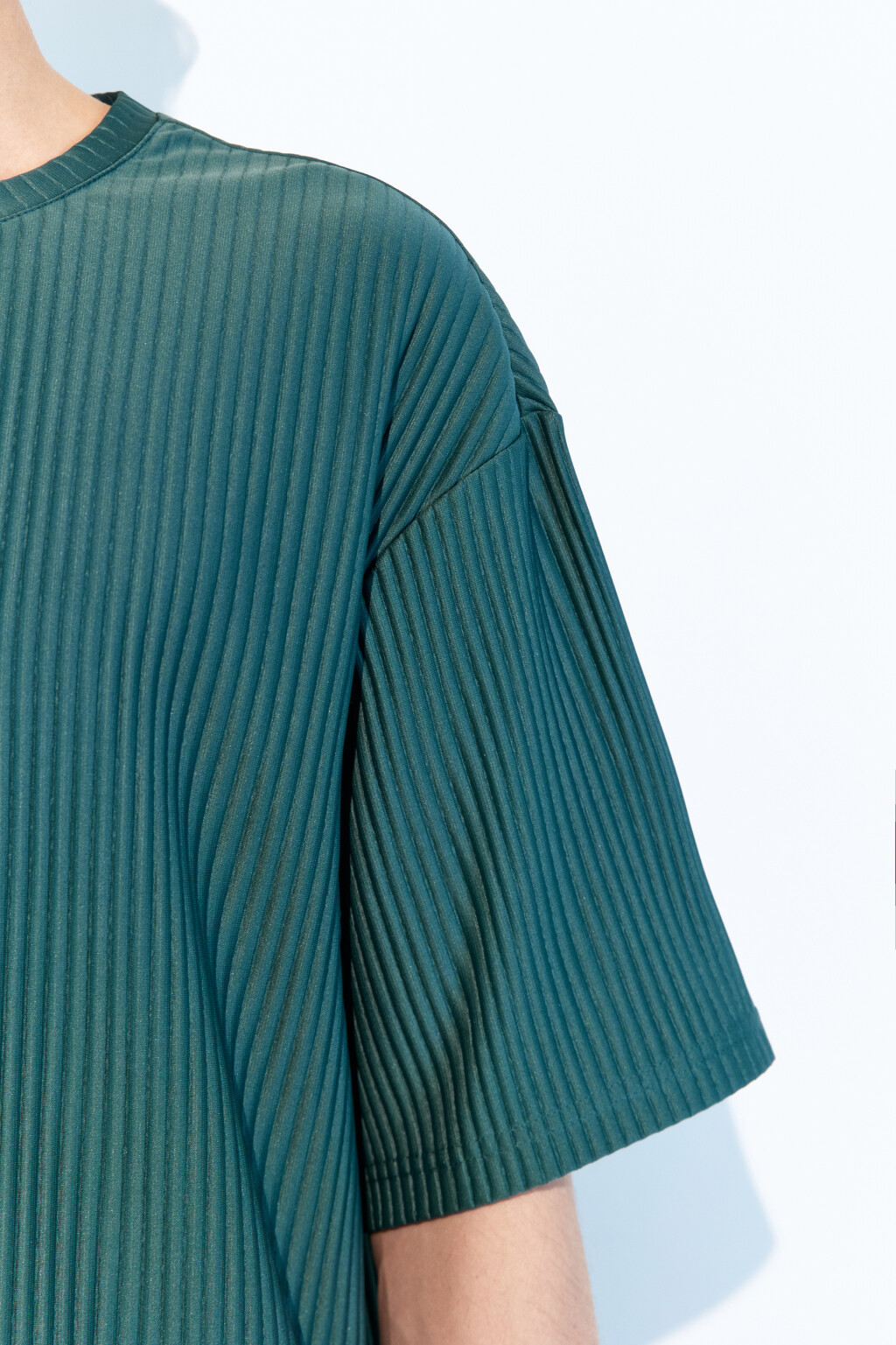 Футболка oversize спортивная из жатой ткани - цвет зеленый - 7