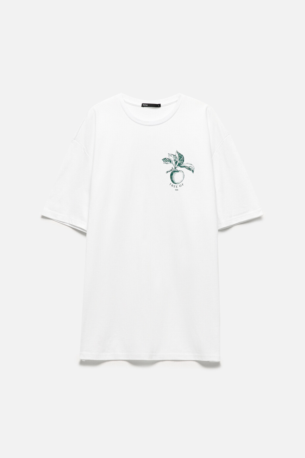 Футболка oversize хлопковая с принтом - цвет белый - 8