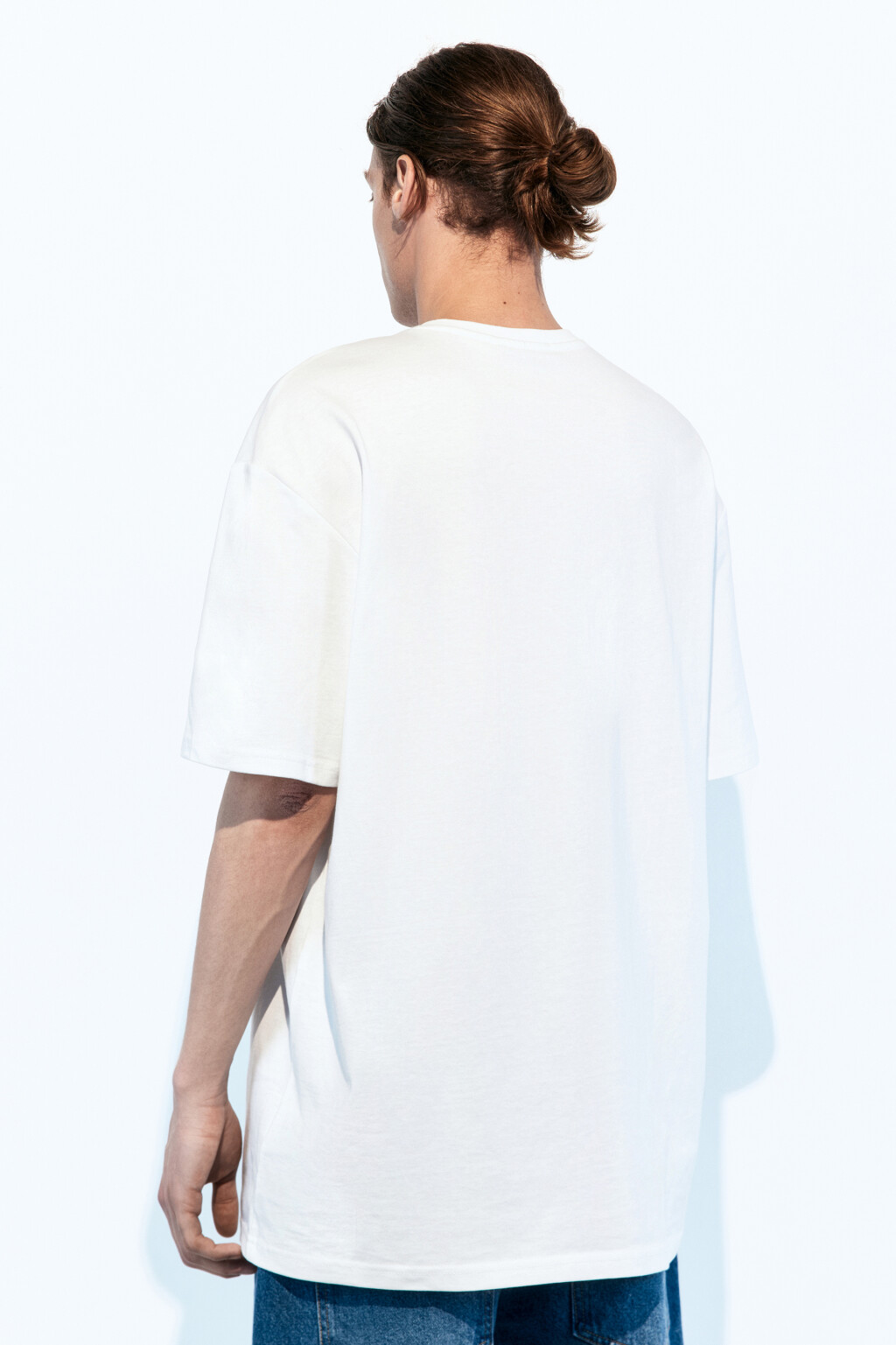 Футболка oversize хлопковая с принтом - цвет белый - 3