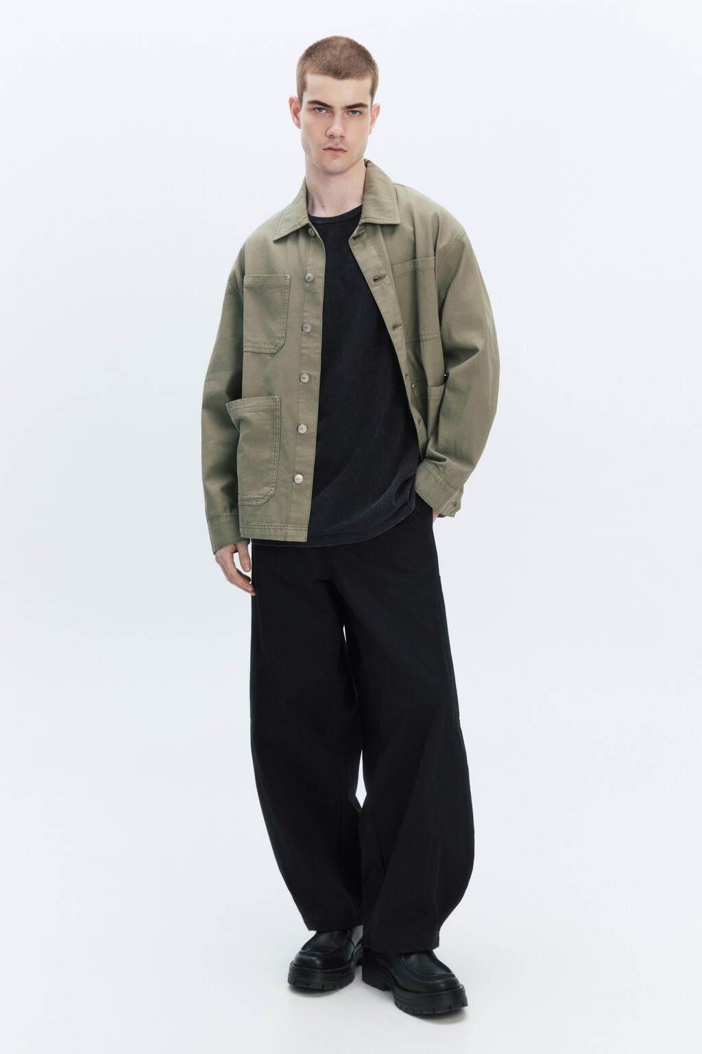 Футболка хлопковая с вареным эффектом - цвет черный - 6