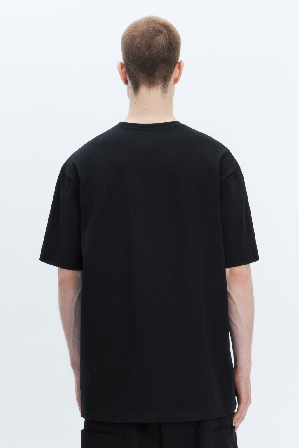 Футболка хлопковая с принтом-пейзажем - цвет черный - 4