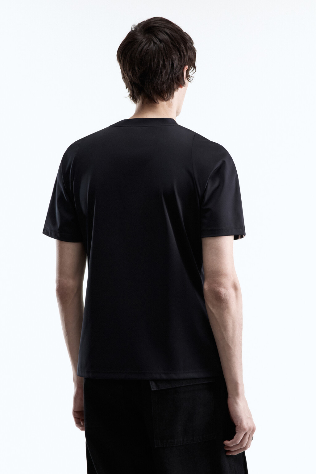 Футболка облегающая с принтом в спортивном стиле - цвет черный - 4