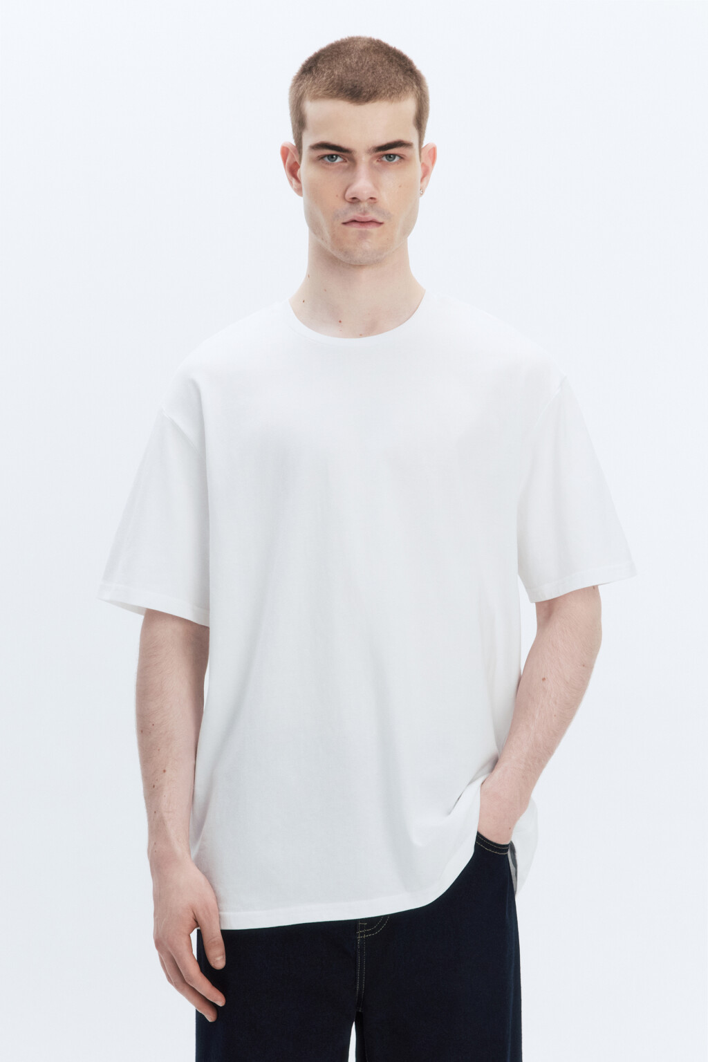 Футболка хлопковая с принтом - цвет белый - 2
